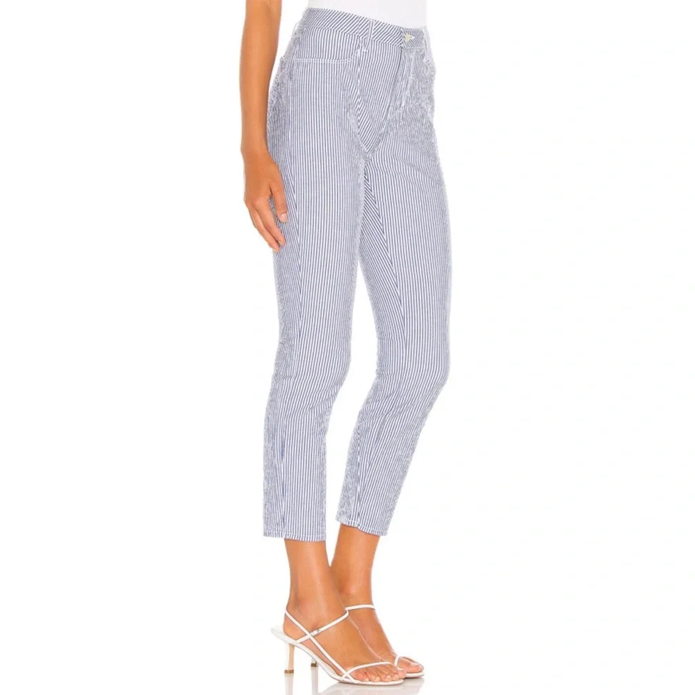 L'AGENCE Blue and White Striped Pants - Picture 3 of 11